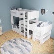Triple Inline bunk bed - Three single beds offset in one